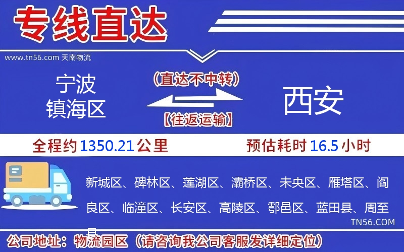 寧波鎮海區到西安物流公司 寧波鎮海區到西安物流公司
