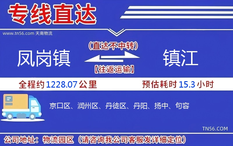 鳳崗鎮到鎮江物流公司