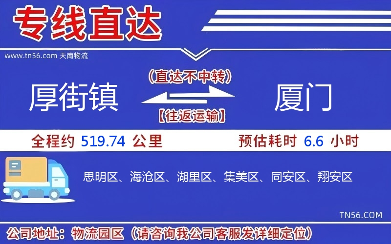 厚街鎮(zhèn)到廈門物流公司