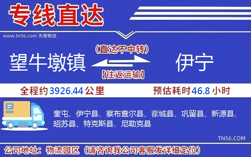 望牛墩鎮到伊寧物流公司