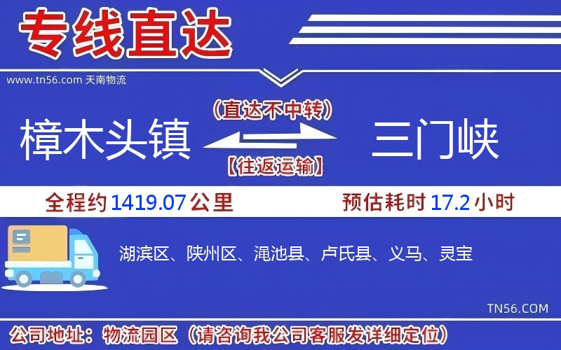 樟木頭鎮(zhèn)到三門(mén)峽物流公司