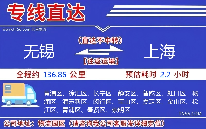 無錫到上海物流公司